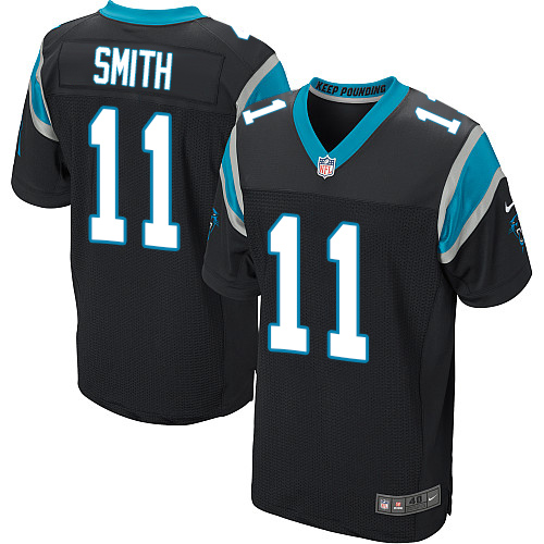 Nike Panthers #11 Torrey Smith Black Team Color Men's Stitched NFL Elite Jersey